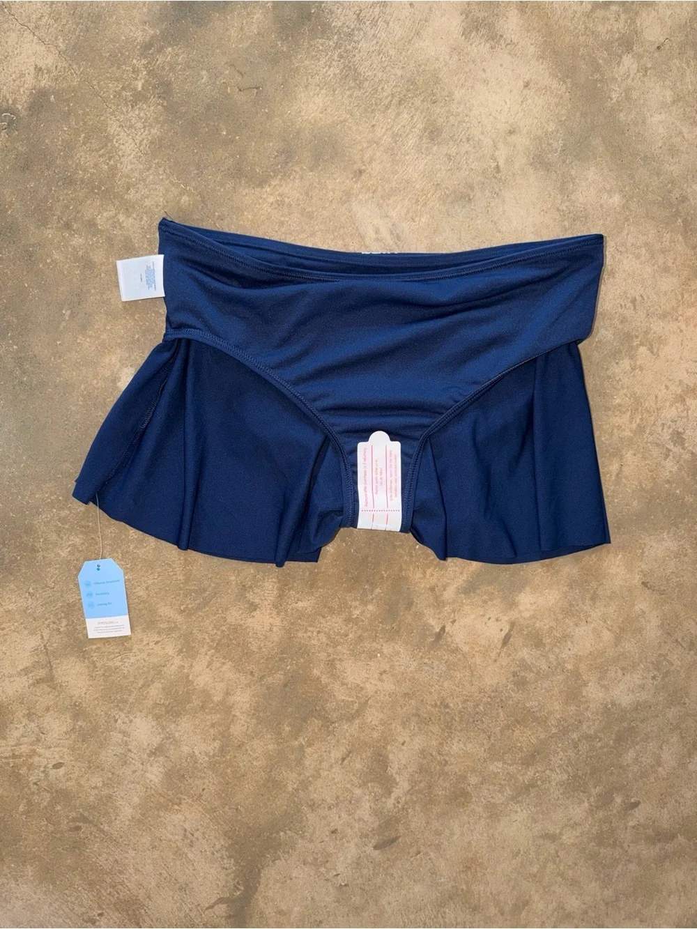 NWT Lands’ End Girls Navy Modest Swim Skirt Bikini Bottom XL 14-16